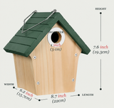 Zaunkönig-Lodge – Vogelhaus mit Naturdach und Räuberschutz