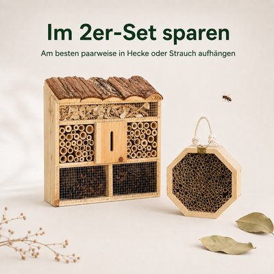 Wildbienen-Set – Insektenvilla XL + Wildbienen-Wabe