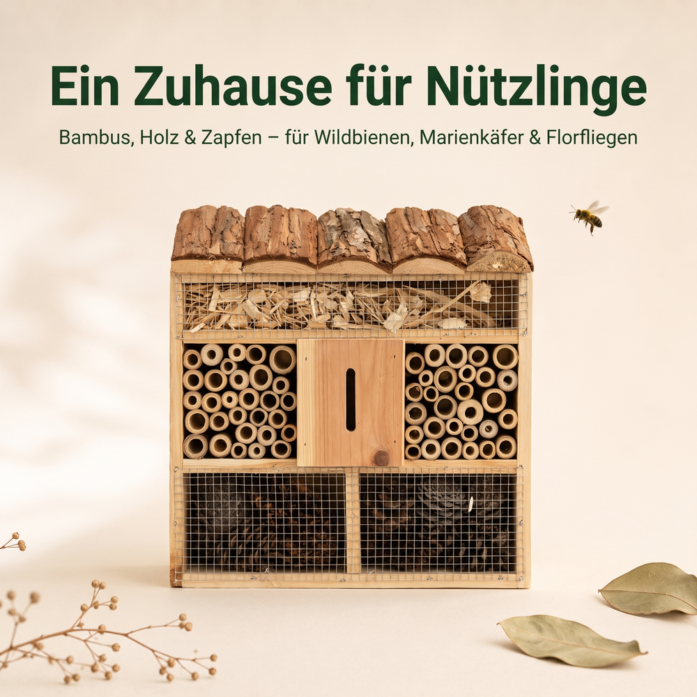 Insektenvilla XL – Großes Insektenhotel aus Naturholz