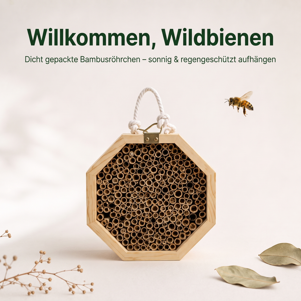 Wildbienen-Wabe – Insektenhotel 6-eckig