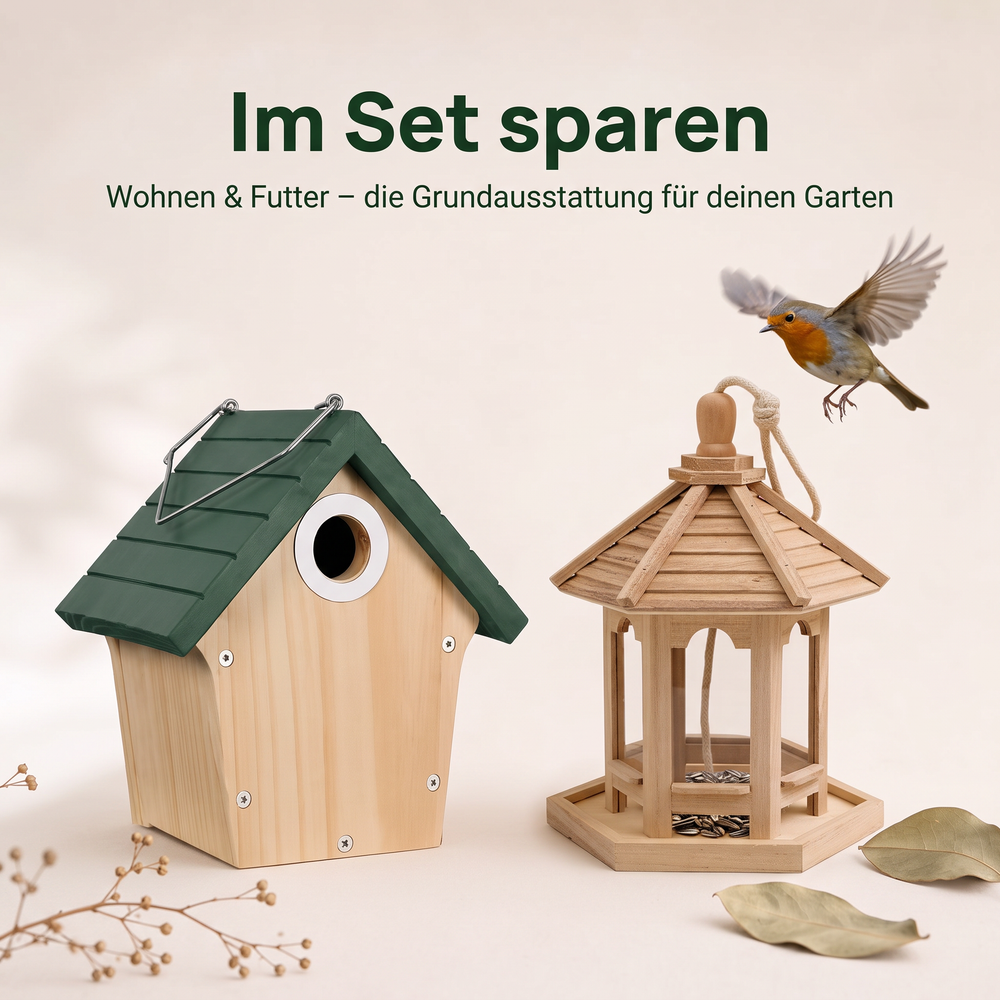 Garten-Duo – Zaunkönig-Lodge + Futterstube